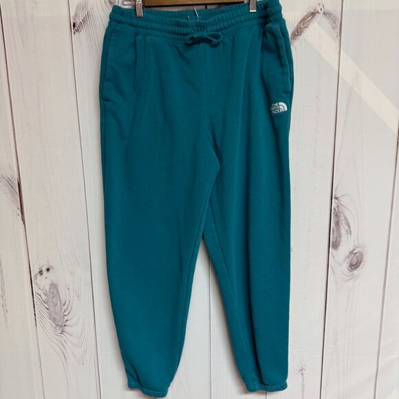 The North Face Women’s Sweatpants L Teal Joggers A7UPL EUC 28” Inseam - Picture 1 of 10